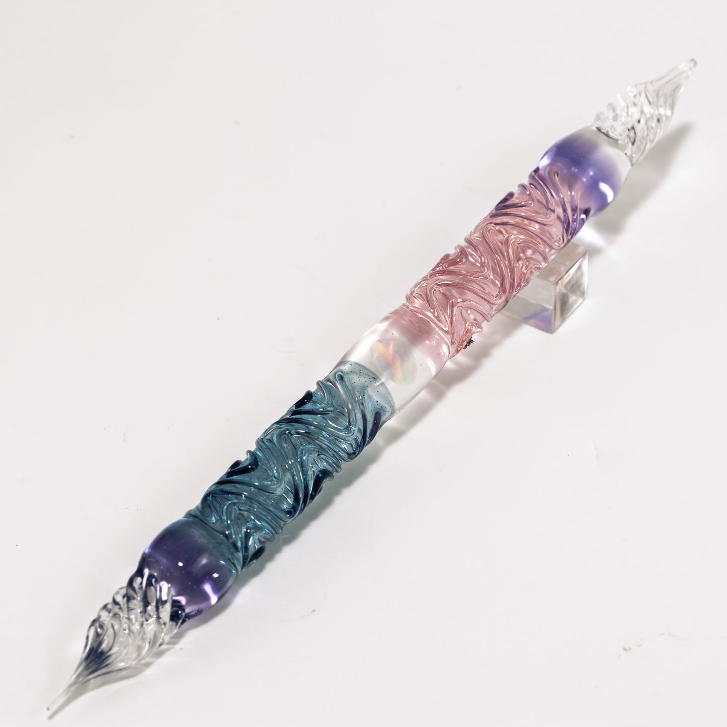 紫陽花 うねり 二刀流 ガラスペン BUNGUBOX x Synchronicity Glass Art