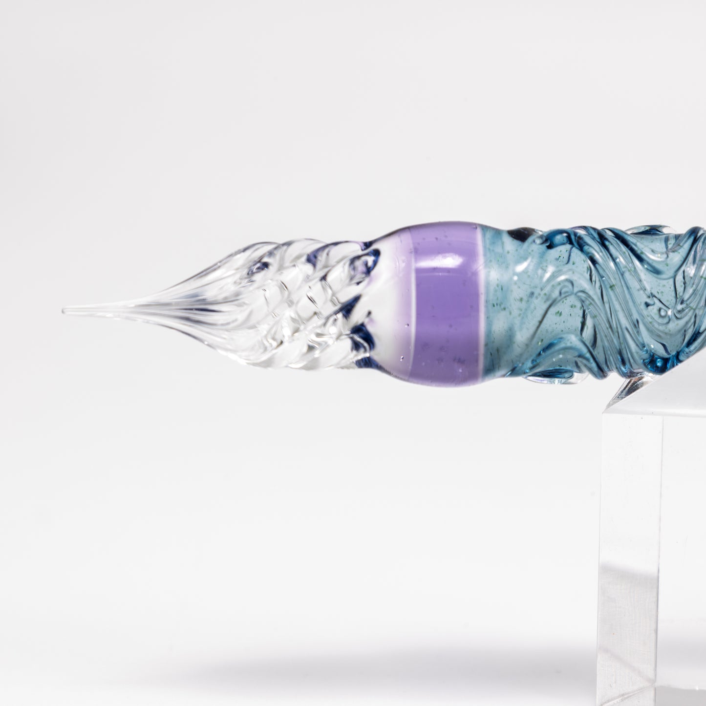 紫陽花 うねり 二刀流 ガラスペン BUNGUBOX x Synchronicity Glass Art