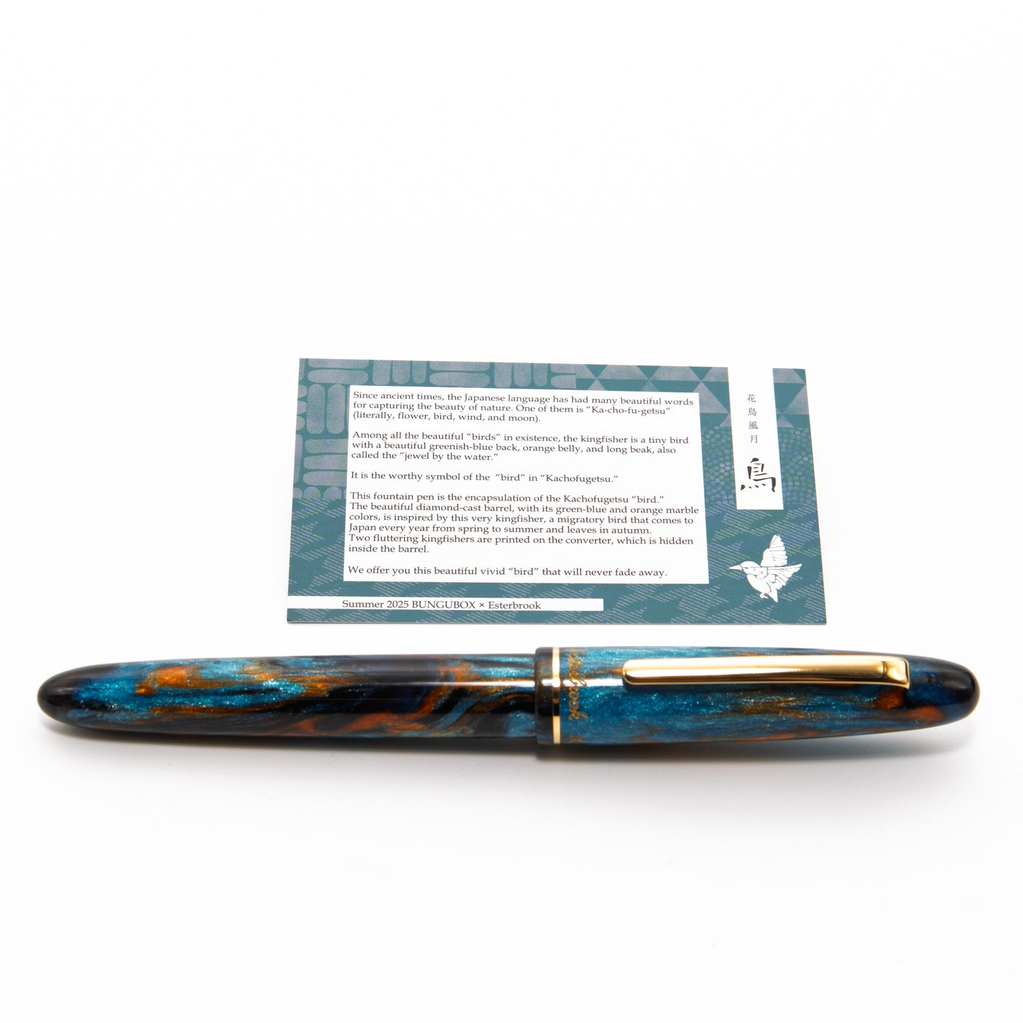 Kachofugetsu - Kingfisher Fountain Pen BUNGUBOX x Esterbrook
