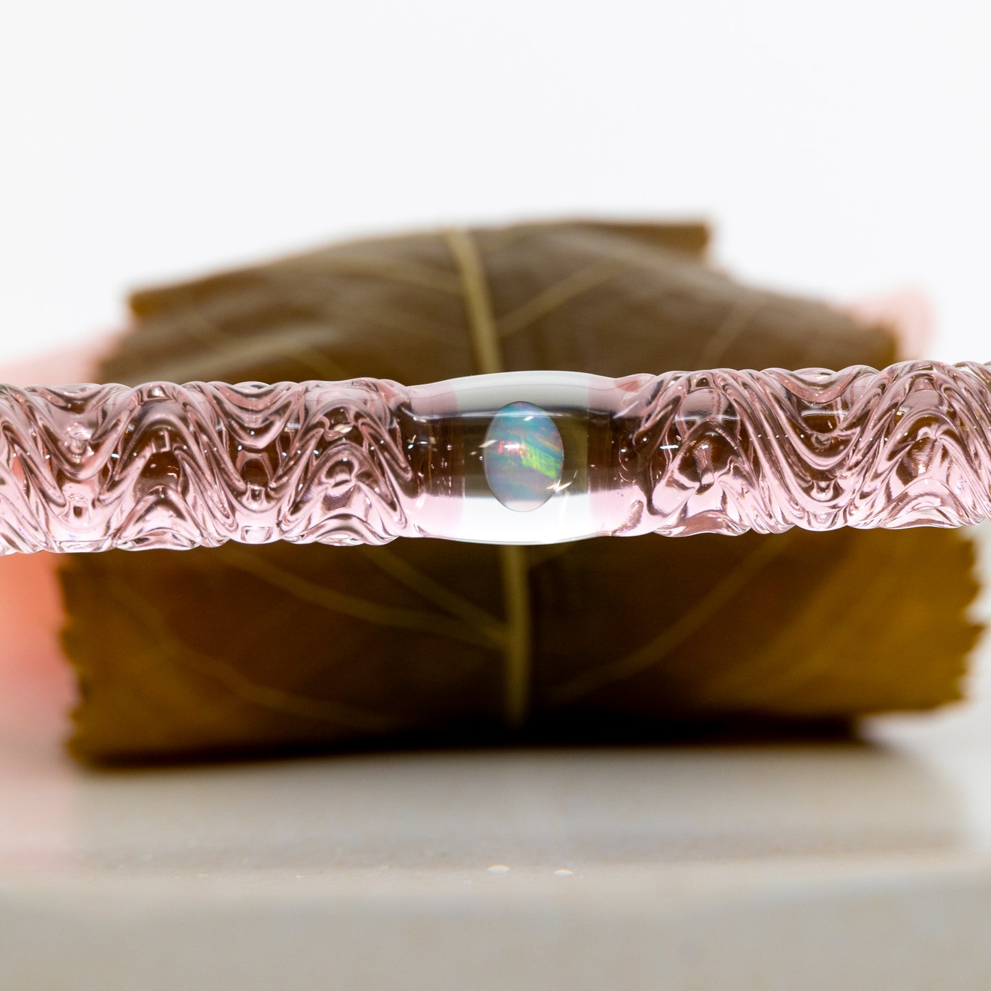 桜餅 うねり 二刀流 ガラスペン BUNGUBOX x Synchronicity Glass Art