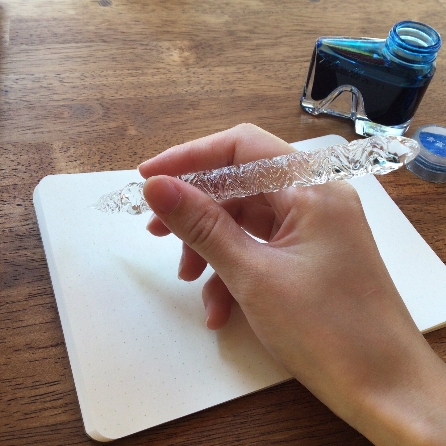Clear Swell Glass Pen, BUNGUBUX x Synchronicity Glass Art