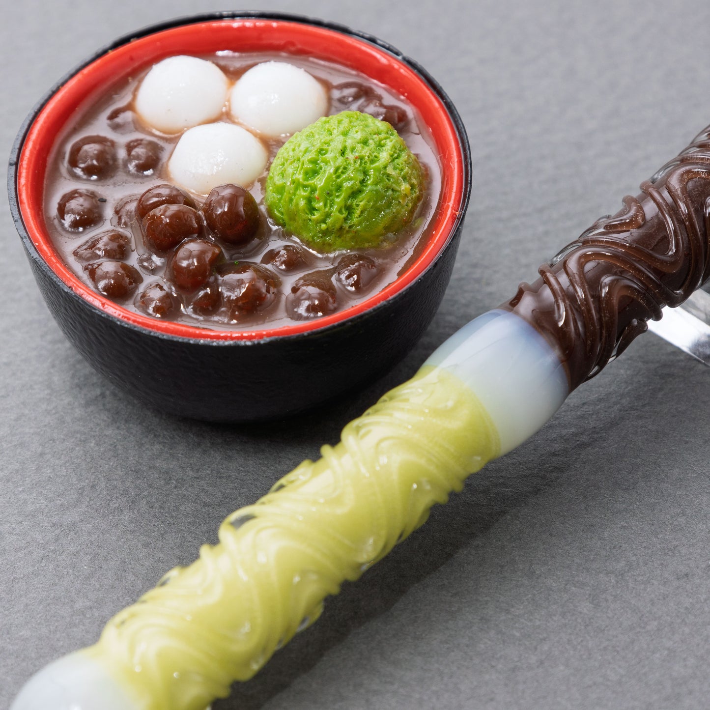 MATCHA ZENZAI 二刀流ガラスペン BUNGUBOX x Synchronicity Glass Art