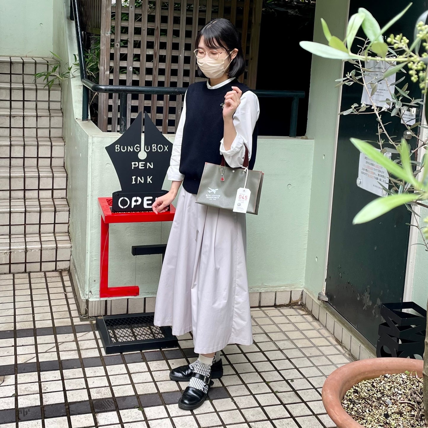 横浜帆布鞄 × BUNGUBOX Container Tote Bag mini 【 BON VOYAGE 】
