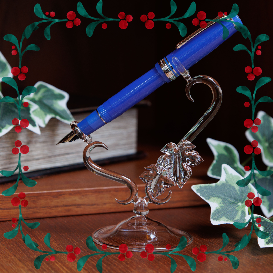 蔦の葉 ペンスタンド 万年筆用 BUNGUBOX x 硝子工房アドック