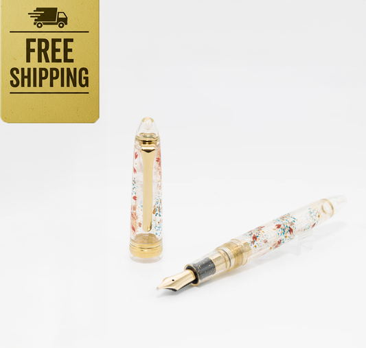 Petals Falling on Koi, Kinka Kotonoha Wajima Makie Fountain Pen