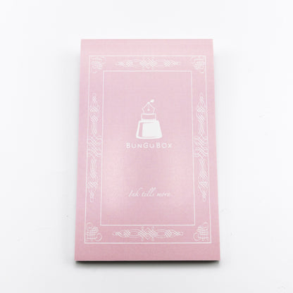 BUNGUBOX Bumpy Memo Pad for Fountain Pens, pale pink M