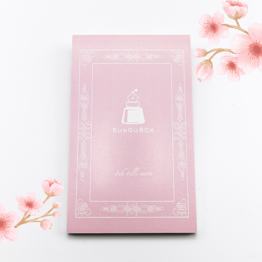 BUNGUBOX Bumpy Memo Pad for Fountain Pens, pale pink M