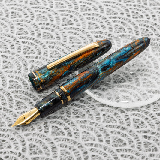 Kachofugetsu - Kingfisher Fountain Pen BUNGUBOX x Esterbrook