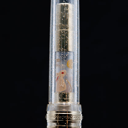 The Moon Rabbit, Wajima full Makie gold converter for Sailor pens