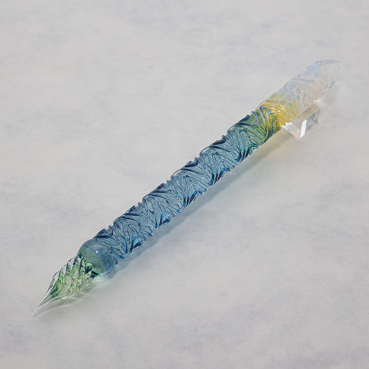 [Synchronicity Glass Art x BUNGUBOX] Swell Glass Pen "Fujiyama Blue"