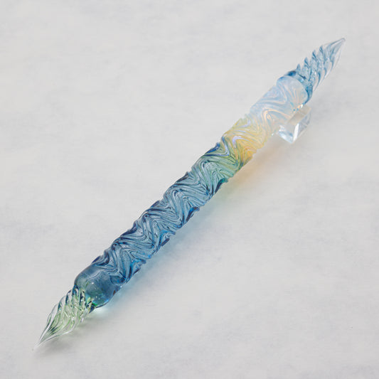 [Synchronicity Glass Art x BUNGUBOX] Swell Dual-sided Glass Pen "Fujiyama Blue"