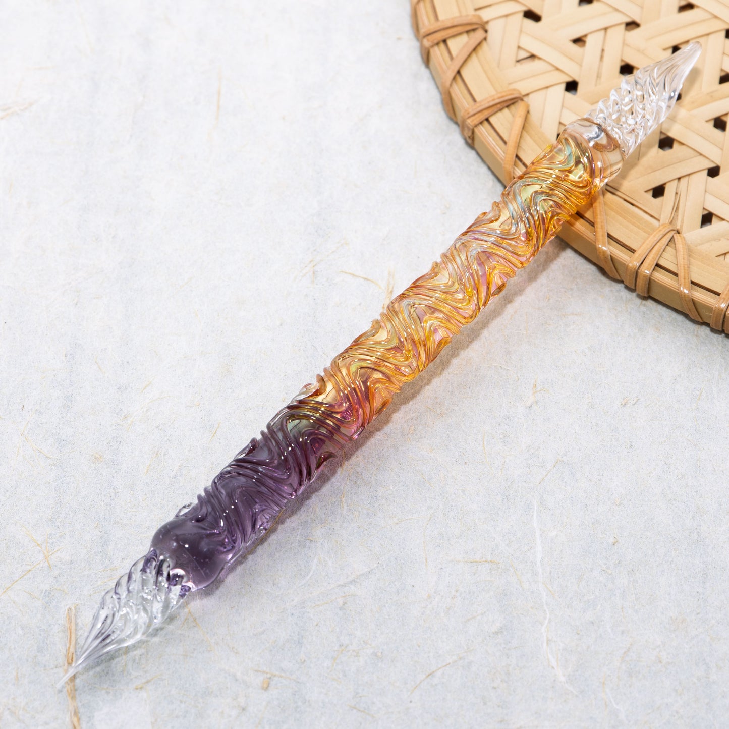 Sweet Potato うねり 二刀流 ガラスペン BUNGUBOX x Synchronicity Glass Art