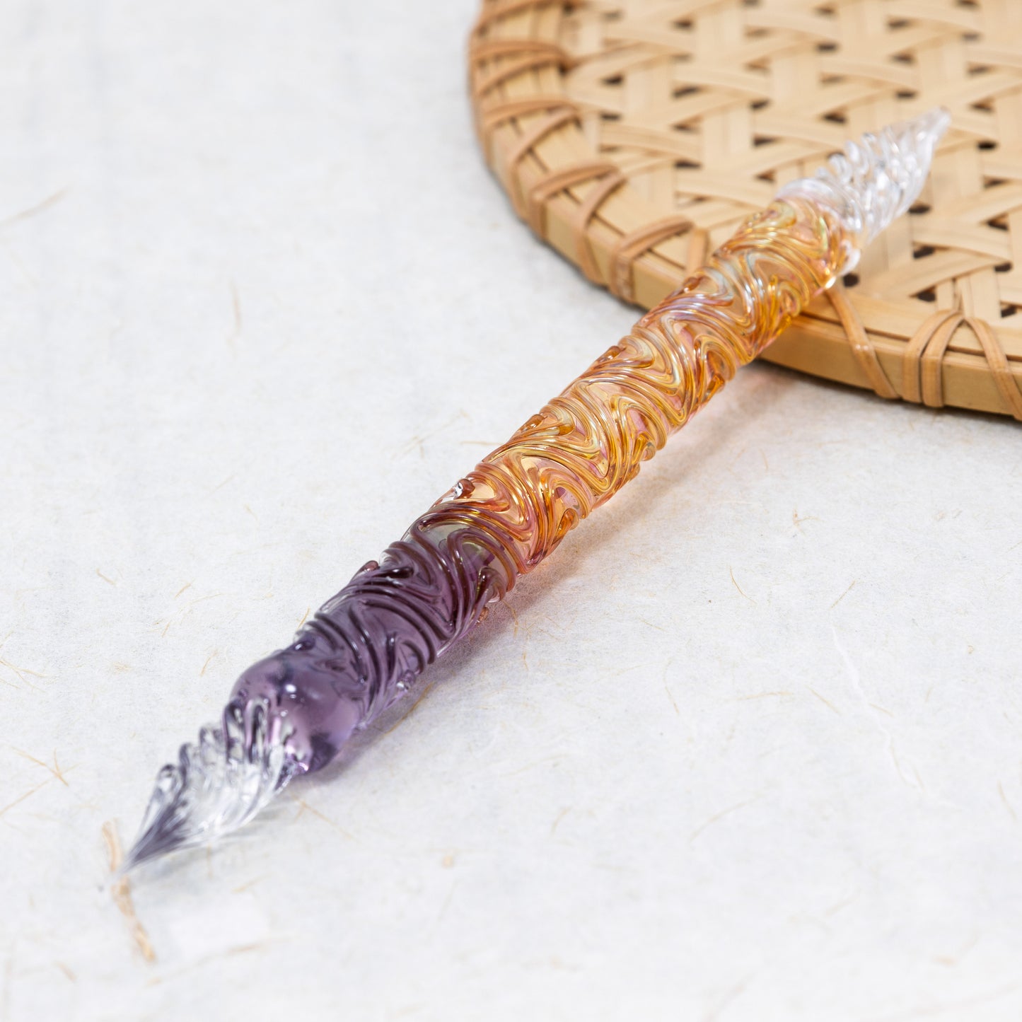 Sweet Potato うねり 二刀流 ガラスペン BUNGUBOX x Synchronicity Glass Art