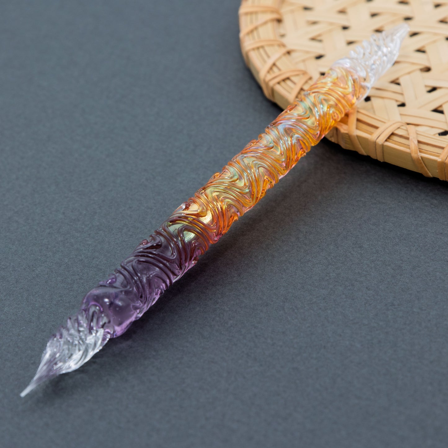 Sweet Potato うねり 二刀流 ガラスペン BUNGUBOX x Synchronicity Glass Art