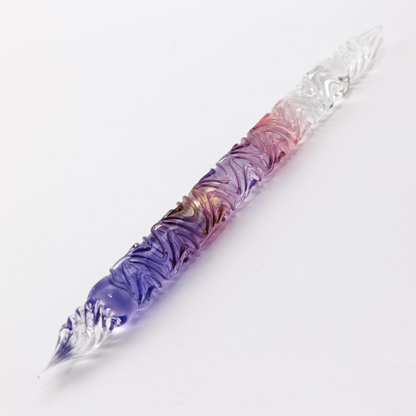 ほろ酔い うねり 二刀流 ガラスペン  BUNGUBOX x Synchronicity Glass Art