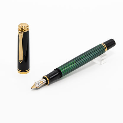 [Pelikan] M400 Green-Stripe Fountain Pen (B)