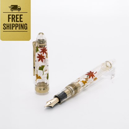 Petals Falling on Koi, Kinka Kotonoha Wajima Makie Fountain Pen