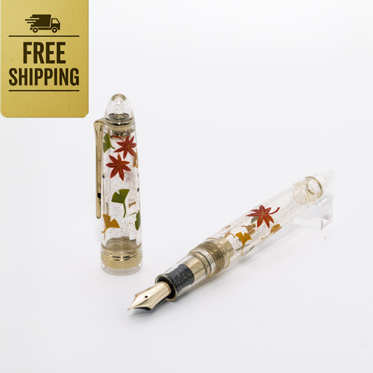 Petals Falling on Koi, Kinka Kotonoha Wajima Makie Fountain Pen
