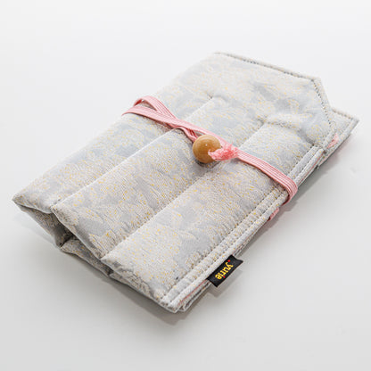 yurie pure silk pen roll for 6 "Kasumizakura" (gray)