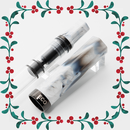 TWSBI ECO Carrara with Onyx Fountain Pen