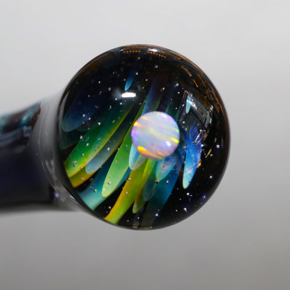 Synchronicity Glass Art ショートサイズ ガラスペン “ 宇宙のオーロラ”