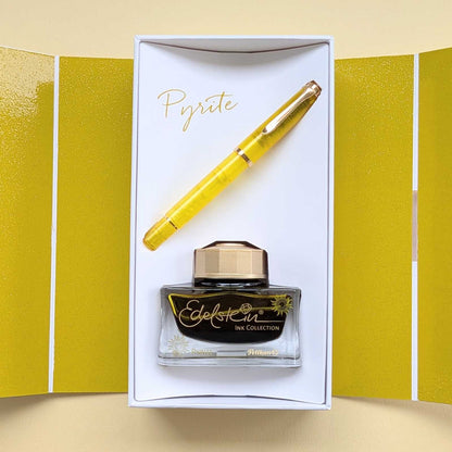 Pelikan M200 Pyrite Fountain Pen with the Edelstein Ink Set