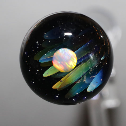 Synchronicity Glass Art ショートサイズ ガラスペン “ 宇宙のオーロラ”