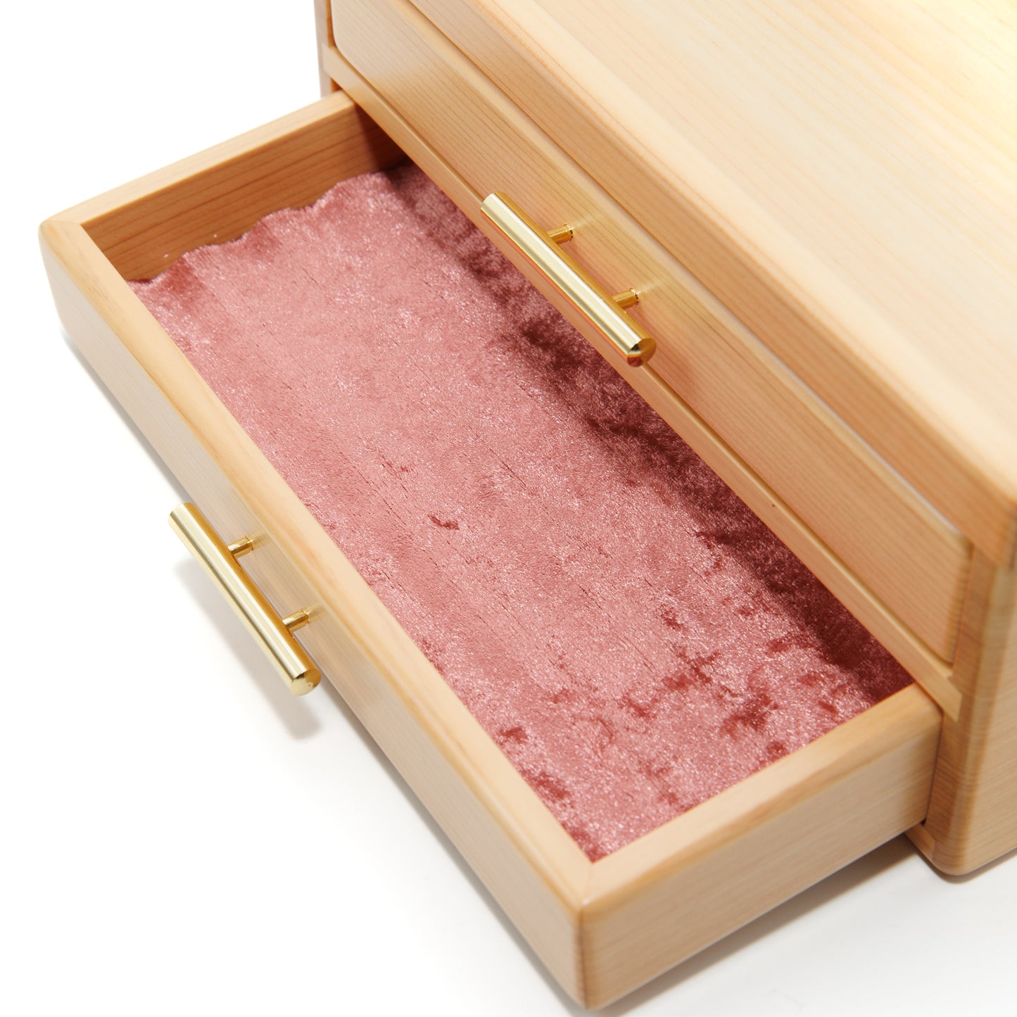 陽桜(ひざくら) ペンボックス8本用 ２段 (布・桜) BUNGUBOX x 豊岡クラフト