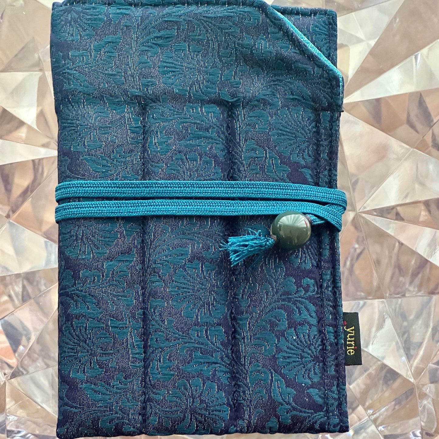 yurie pure silk pen roll for 6, "Blue Marine"