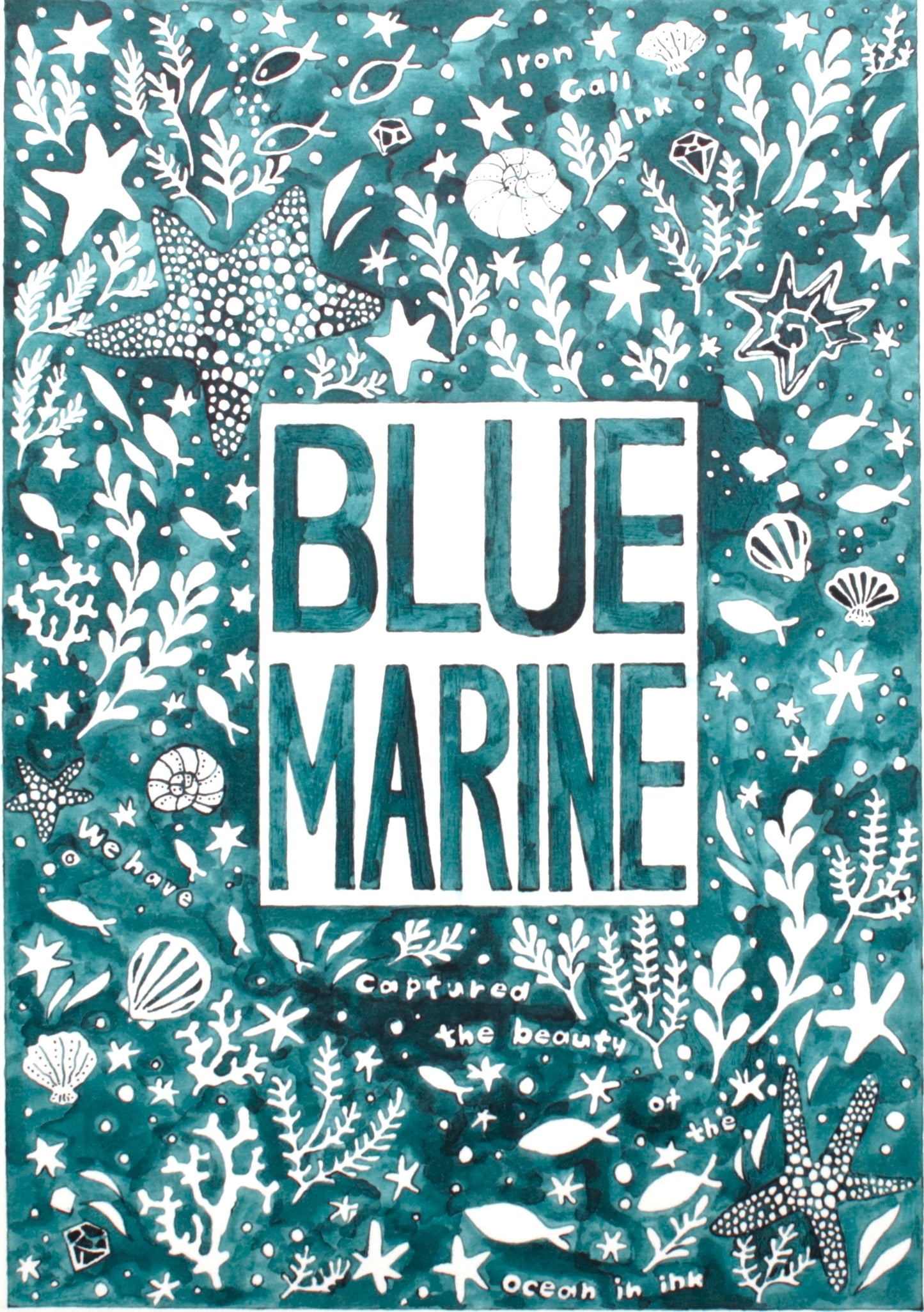 Ink tells more (古典インク)　“ Blue Marine”