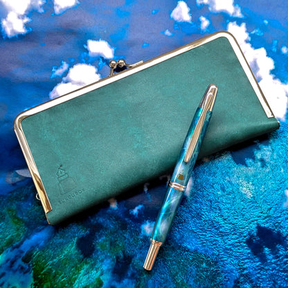 Bon Voyage Metal Clasp Pen Case for 3 regular sized pens, BUNGUBOX x Penguin Kabansha