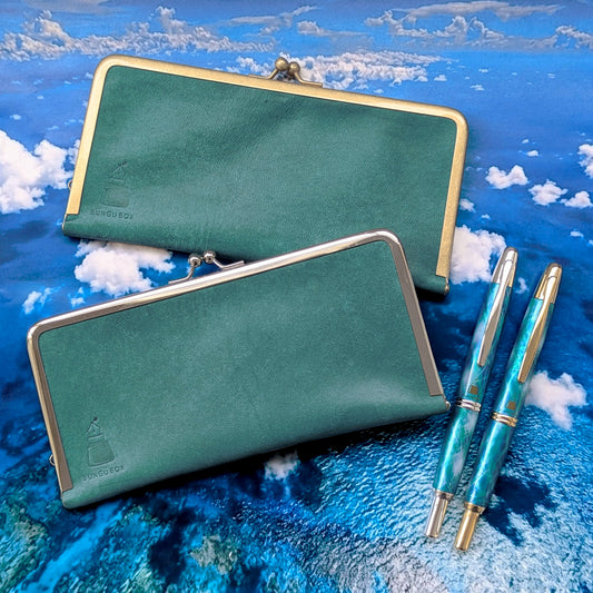 Bon Voyage Metal Clasp Pen Case for 3 regular sized pens, BUNGUBOX x Penguin Kabansha