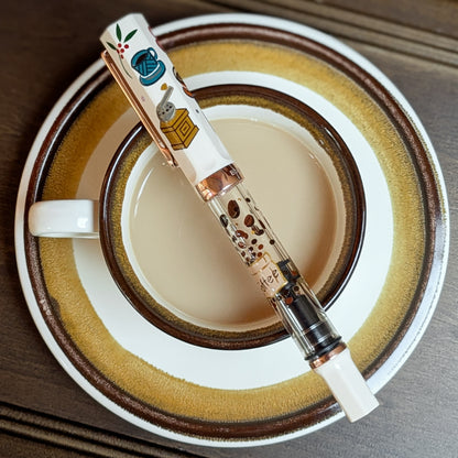Quartier latin Cafe au lait, Wajima Makie TWSBI ECO