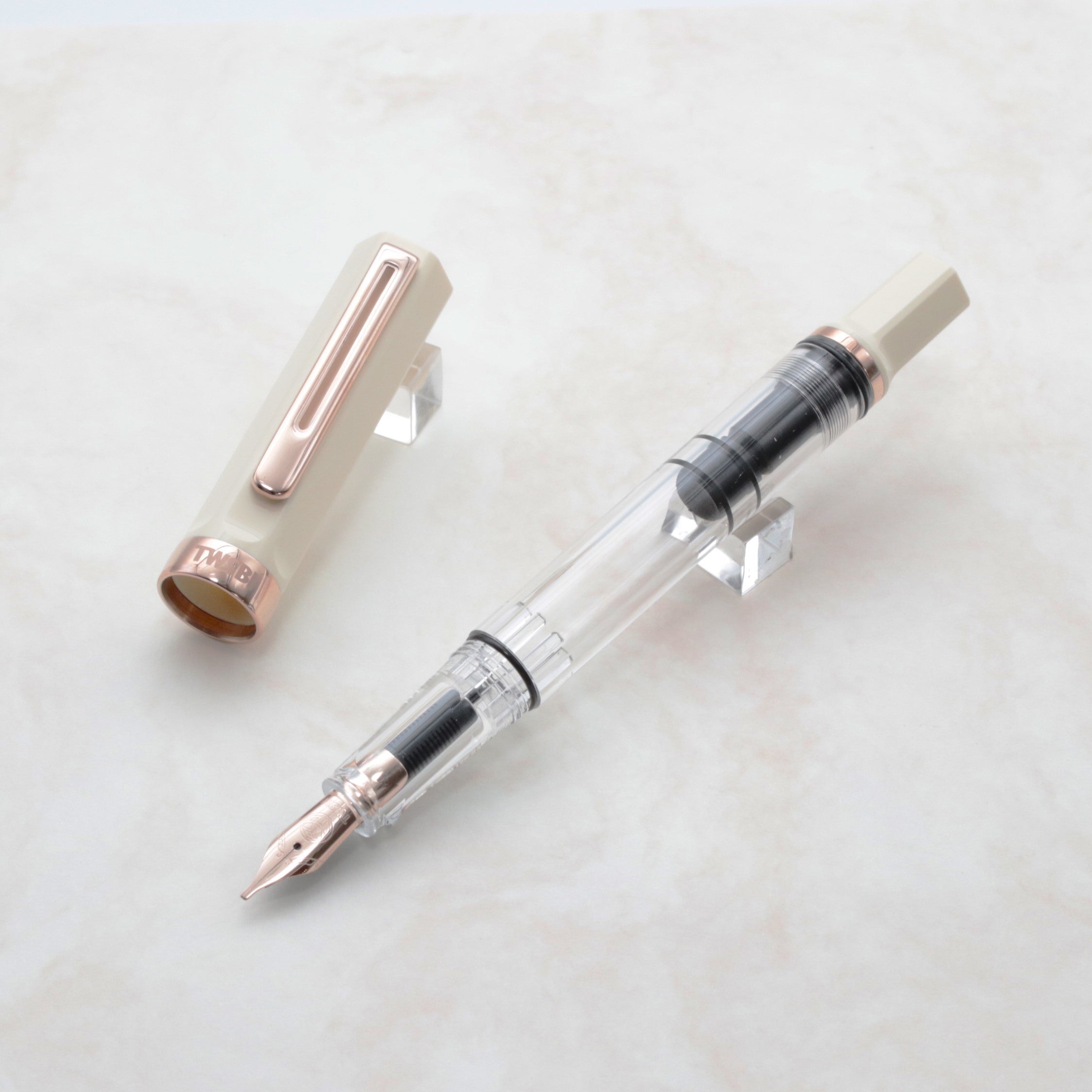 TWSBI ECO Creme with Rose Gold Fountain Pen