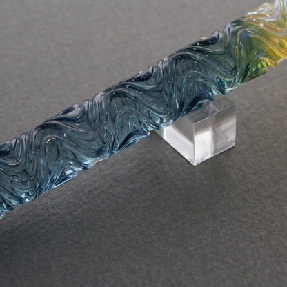 Synchronicity Glass Art × BUNGUBOX ガラスペン うねり 二刀流 "FUJIYAMA BLUE"