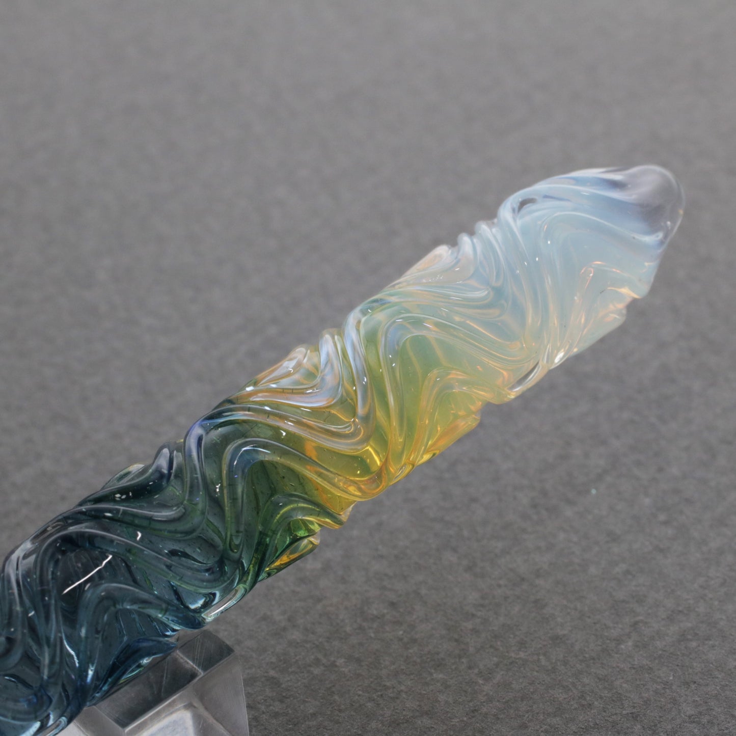 [Synchronicity Glass Art x BUNGUBOX] Swell Glass Pen "Fujiyama Blue"