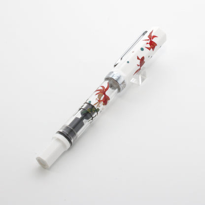 TWSBI 輪島蒔絵万年筆 "夏の風物詩" 【金魚】 (ホワイト)