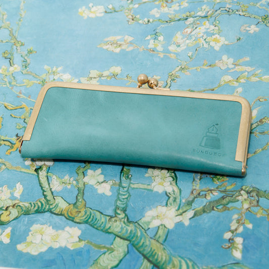 Almond Blossom, Metal Clasp Pen Case for 2 short pens, BUNGUBOX x Penguin Kaban-sha