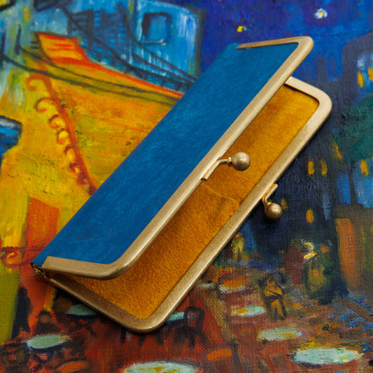 夜のカフェテラス 口金ペンケース ショート2本挿 BUNGUBOX x 編吟革盤舎