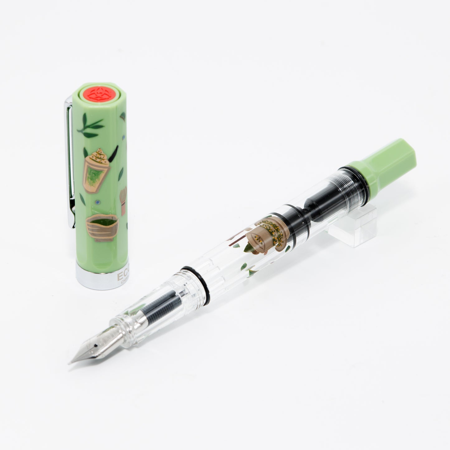 抹茶ラテ 輪島蒔絵万年筆 TWSBI ECO