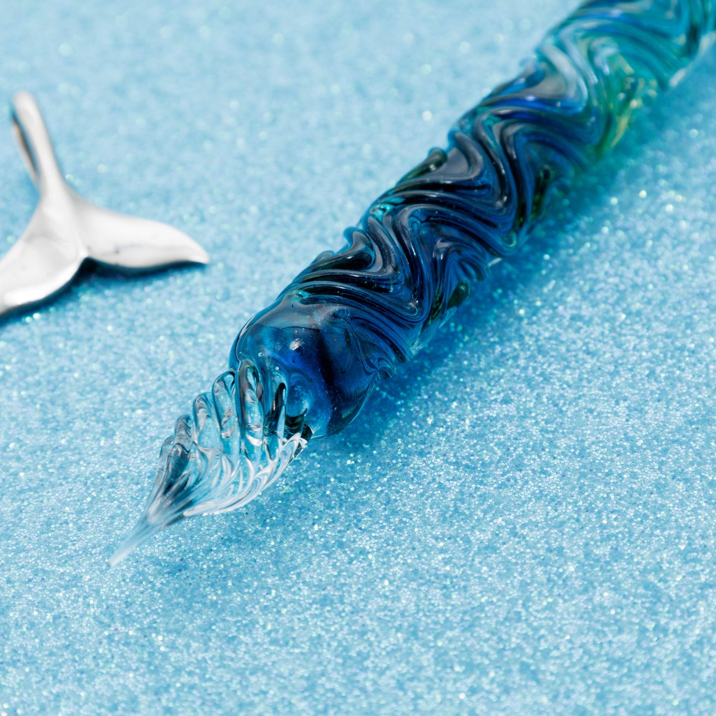 Blue Marine swell glass pen, BUNGUBOX x Synchronicity Glass Art