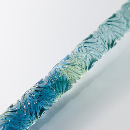 Blue Marine うねり ガラスペン BUNGUBOX x Synchronicity Glass Art