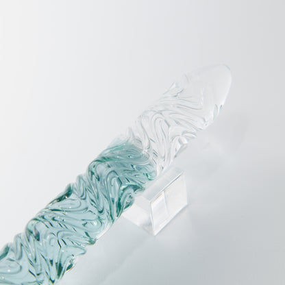 Blue Marine うねり ガラスペン BUNGUBOX x Synchronicity Glass Art