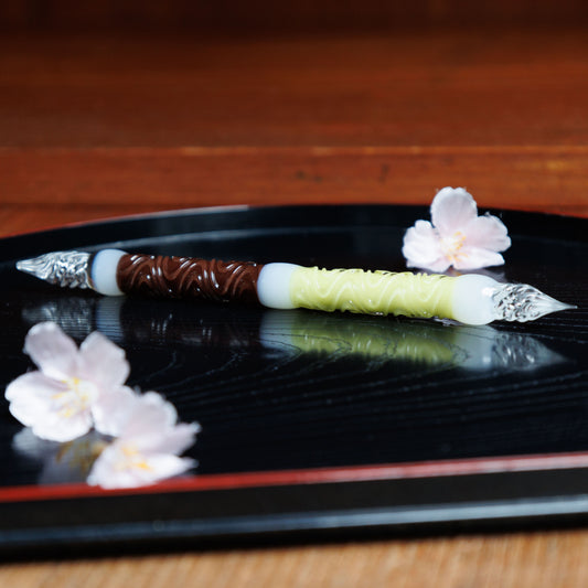 MATCHA ZENZAI 二刀流ガラスペン BUNGUBOX x Synchronicity Glass Art