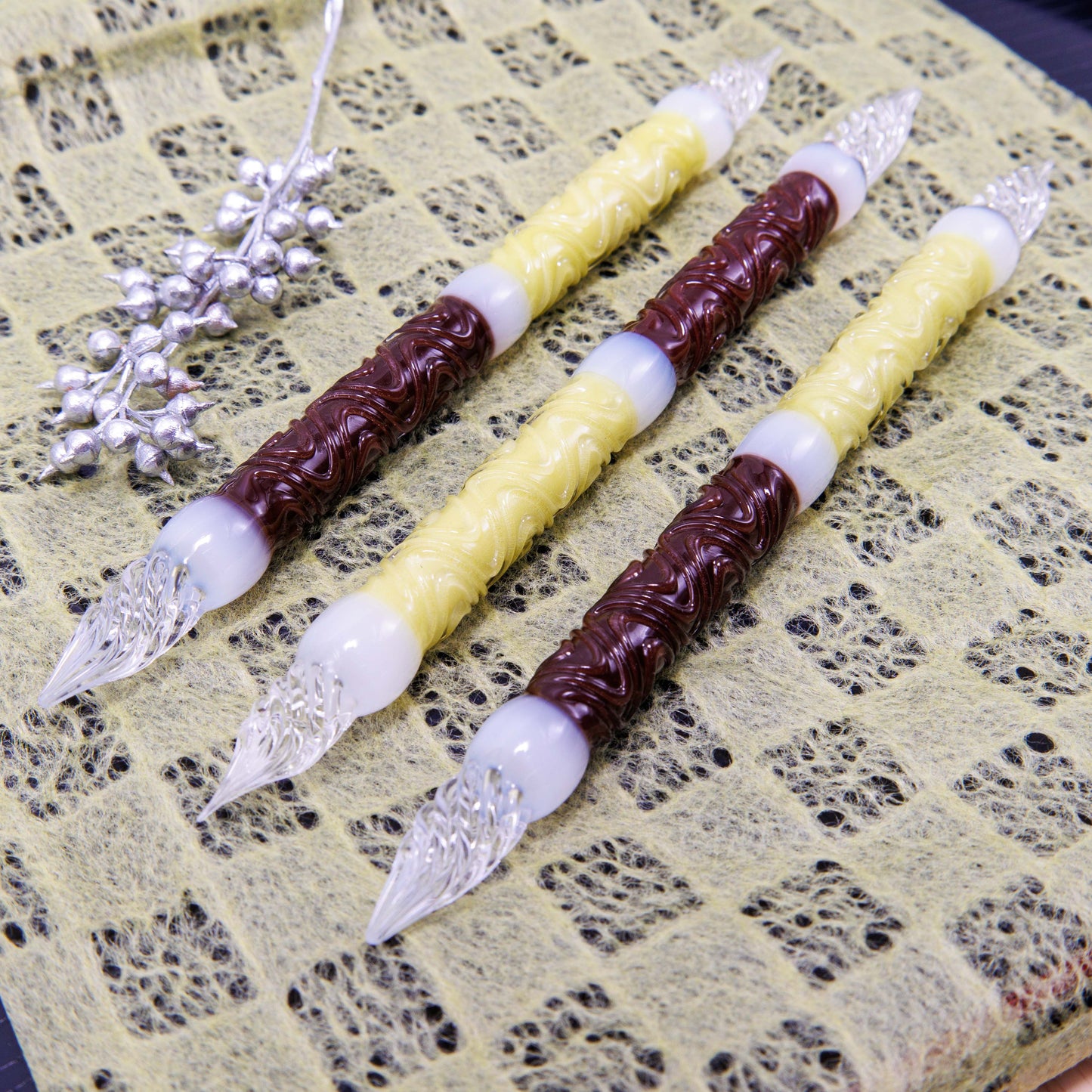 MATCHA ZENZAI 二刀流ガラスペン BUNGUBOX x Synchronicity Glass Art