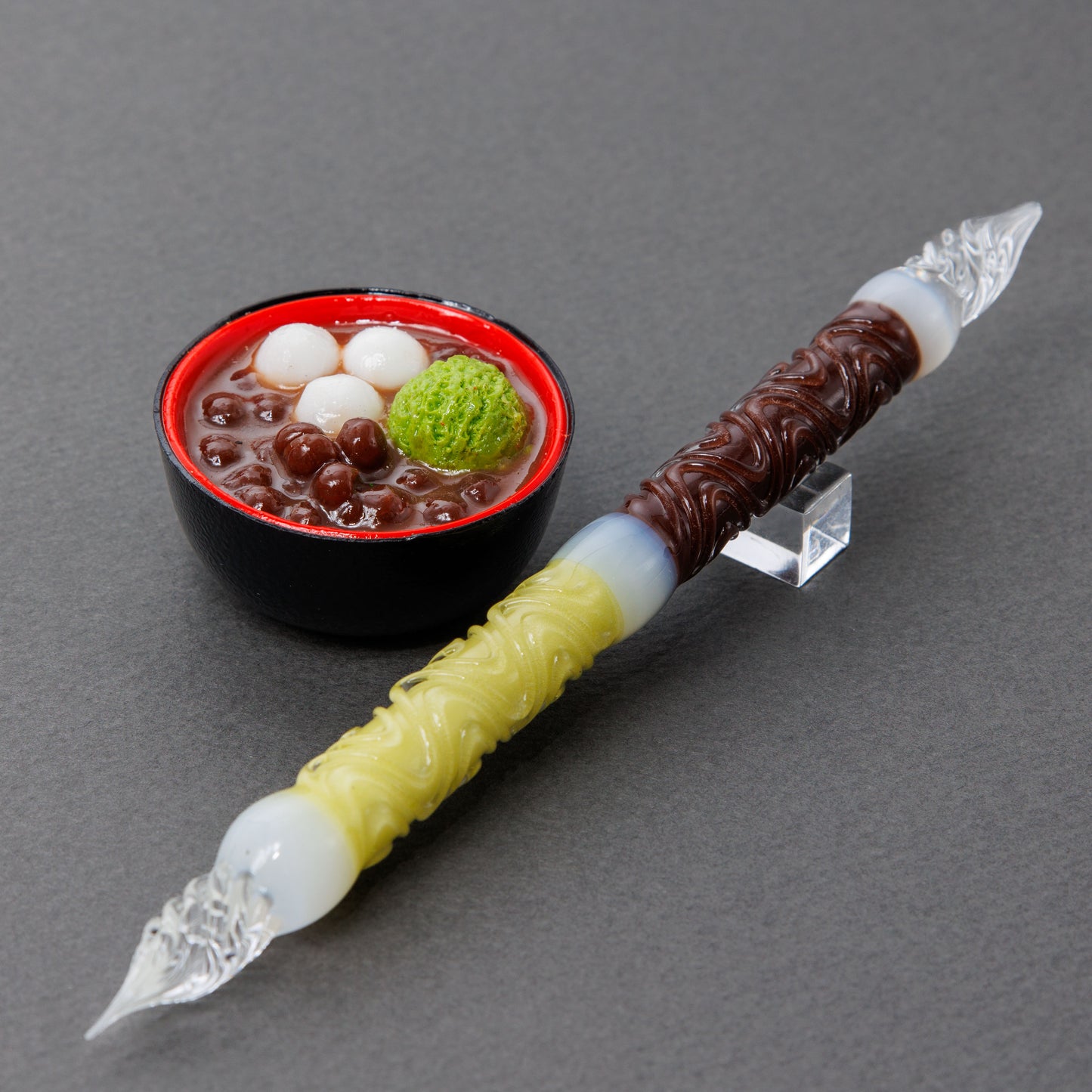 MATCHA ZENZAI 二刀流ガラスペン BUNGUBOX x Synchronicity Glass Art