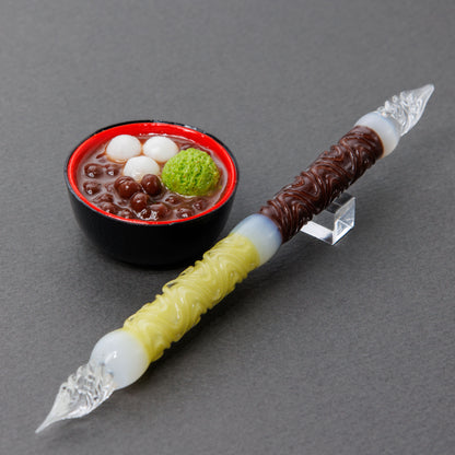 MATCHA ZENZAI 二刀流ガラスペン BUNGUBOX x Synchronicity Glass Art