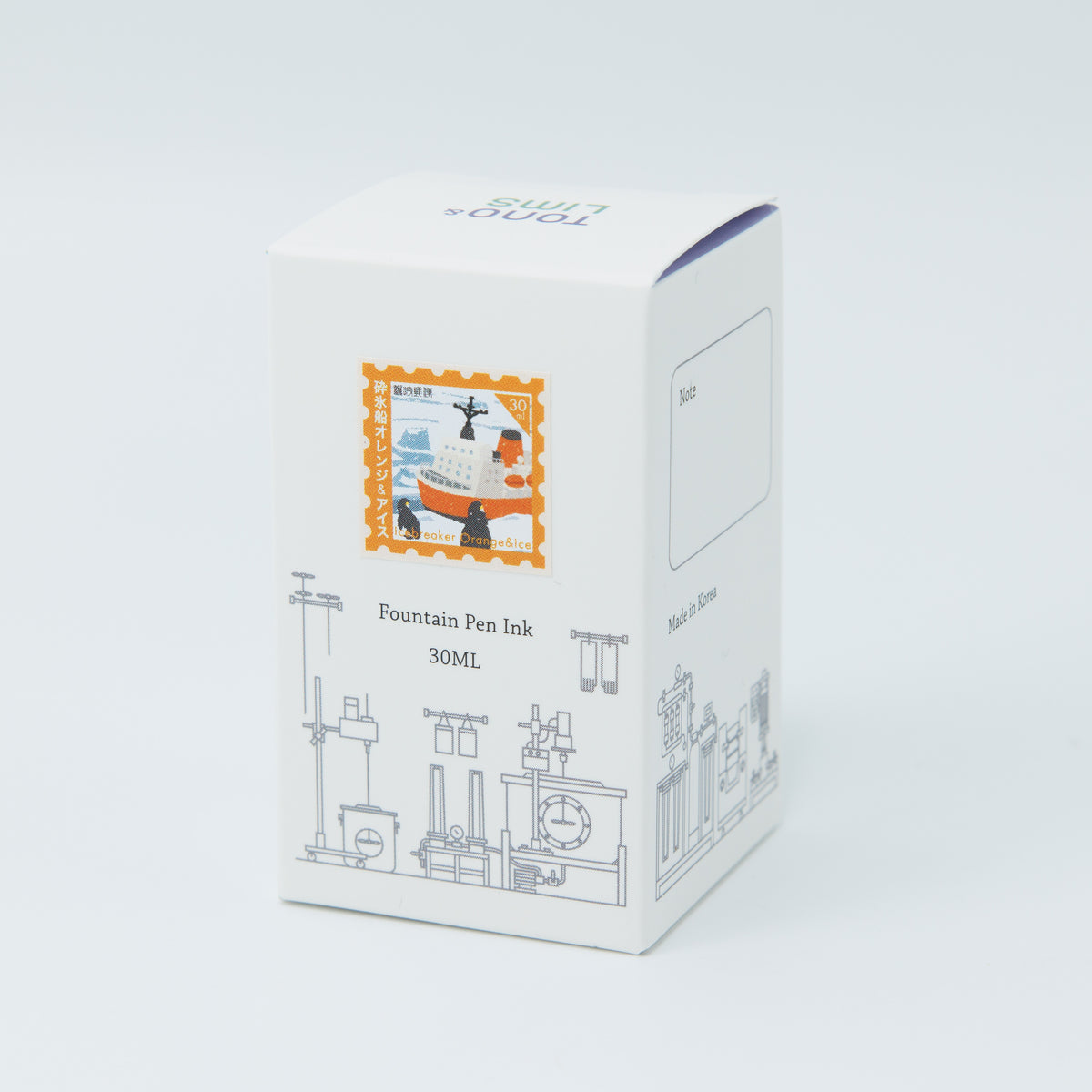 Penguin Kaban-sha Original Ink Icebreaker Orange and Ice