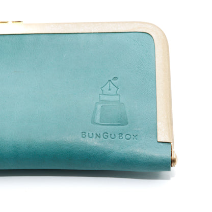 アーモンドブロッサム 口金ペンケース ショート2本挿 BUNGUBOX x 編吟革盤舎