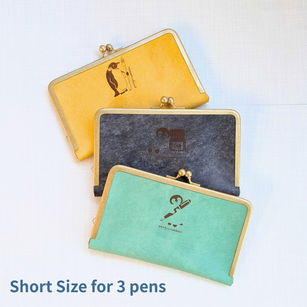 Penguin Kaban-sha Pen Case for 3 Short-Size Pens, Penguin Mark